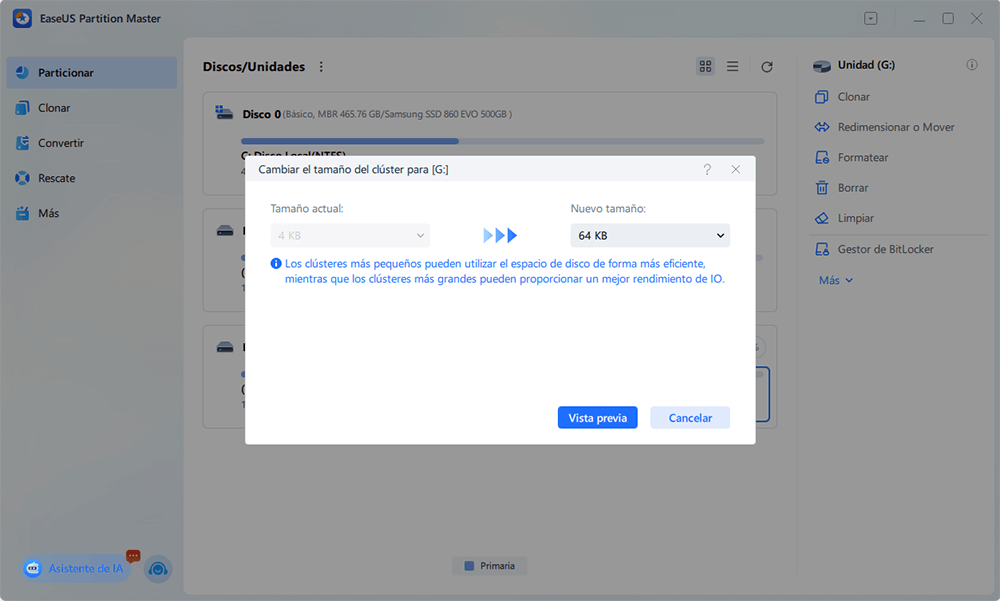 Ajusta el tamaño del grupo